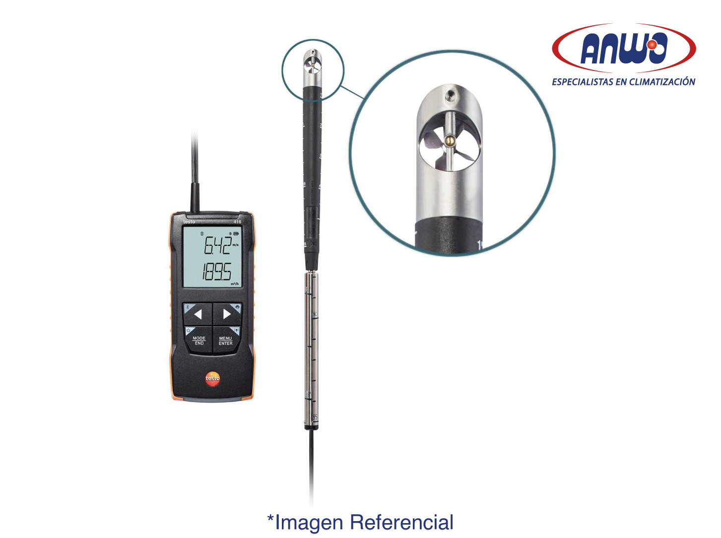 ANEMOMETRO MOLINETE TESTO 416 (16 MM) CON CONEXIÓN APP